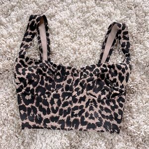 Leopard crop top